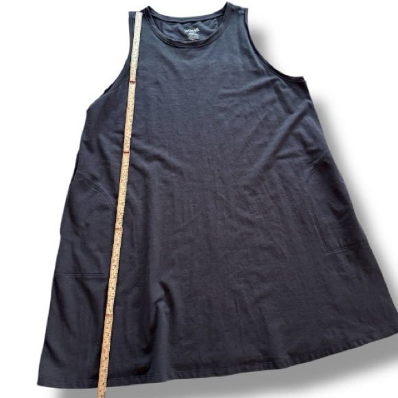 Wooland Wool & Sierra French Terry Tank Dress Size 2X Washed Navy Blue - Picture 7 of 8